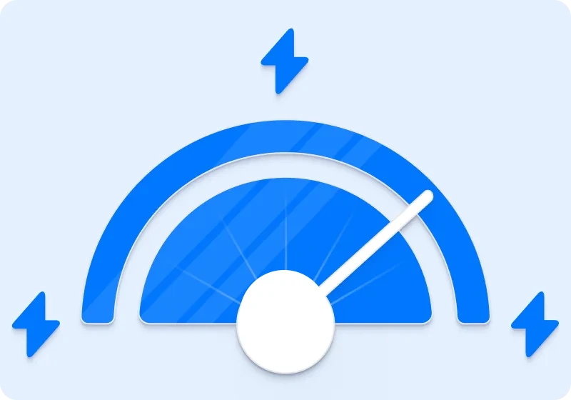 Køb TikTok-pakker: grafik af et speedometer – din bestilling starter inden for få minutter