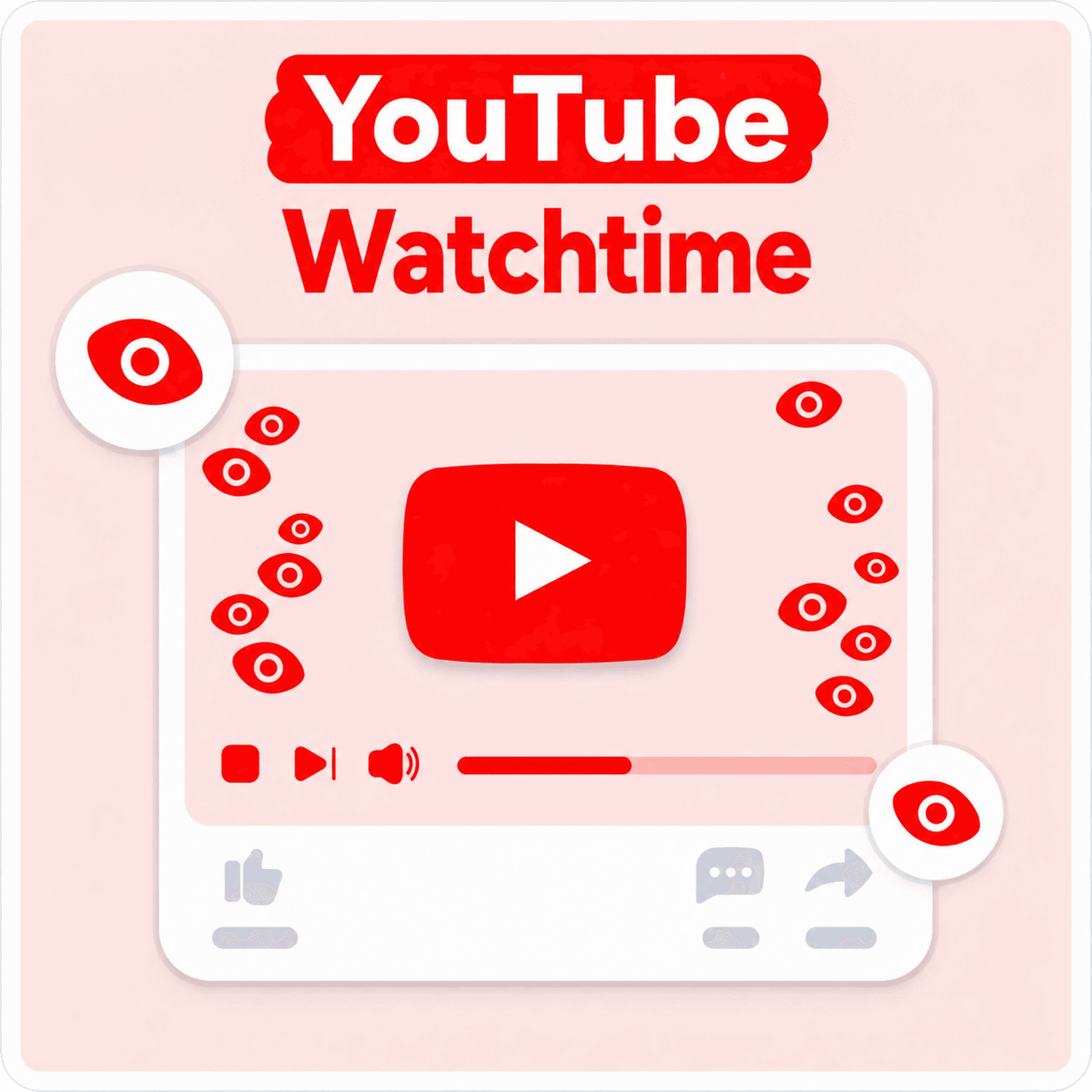 Køb visningstid på YouTube Mockup