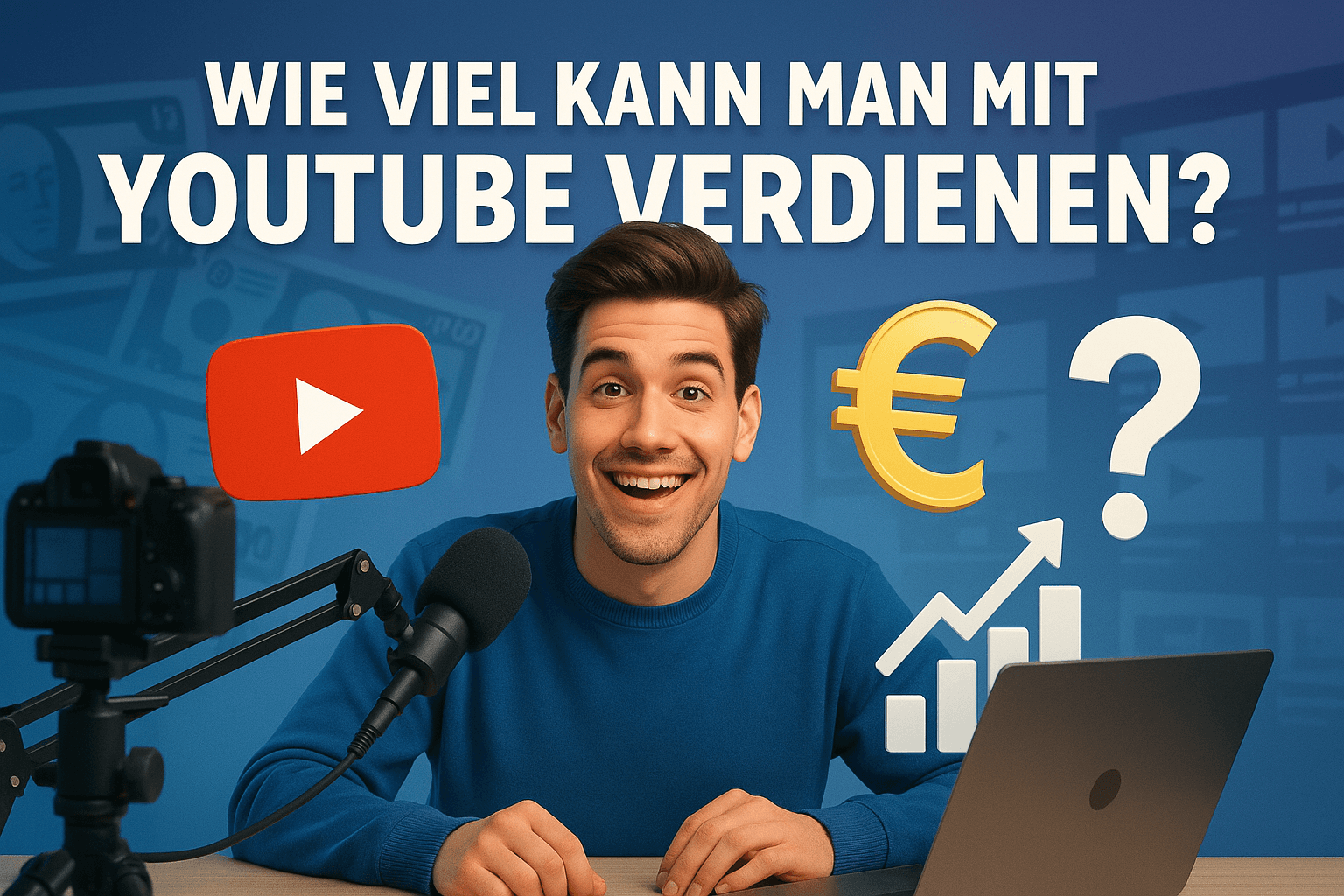 YouTube-creator foran dashboardet med analyser og monetisering