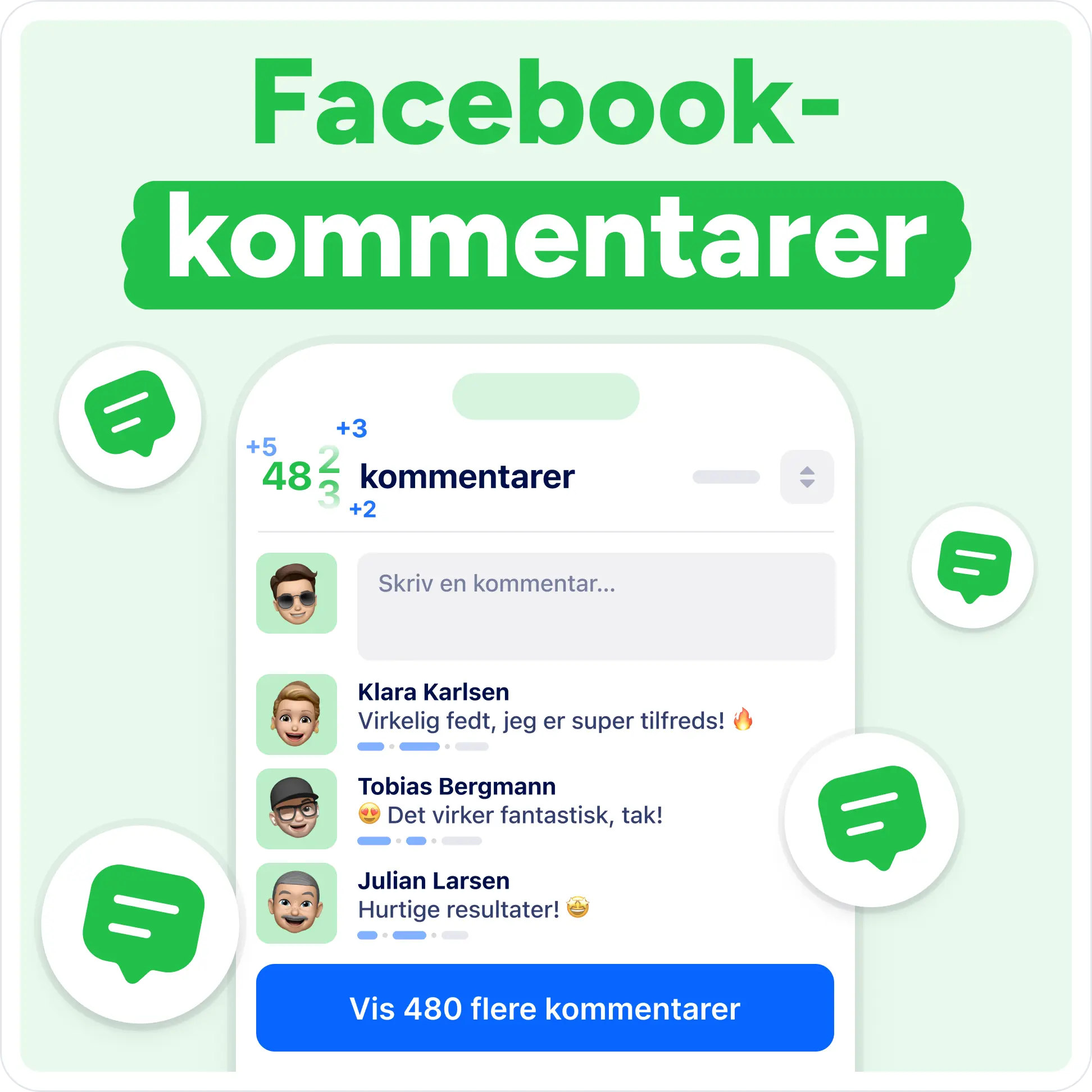 Køb Facebook Kommentarer Mockup