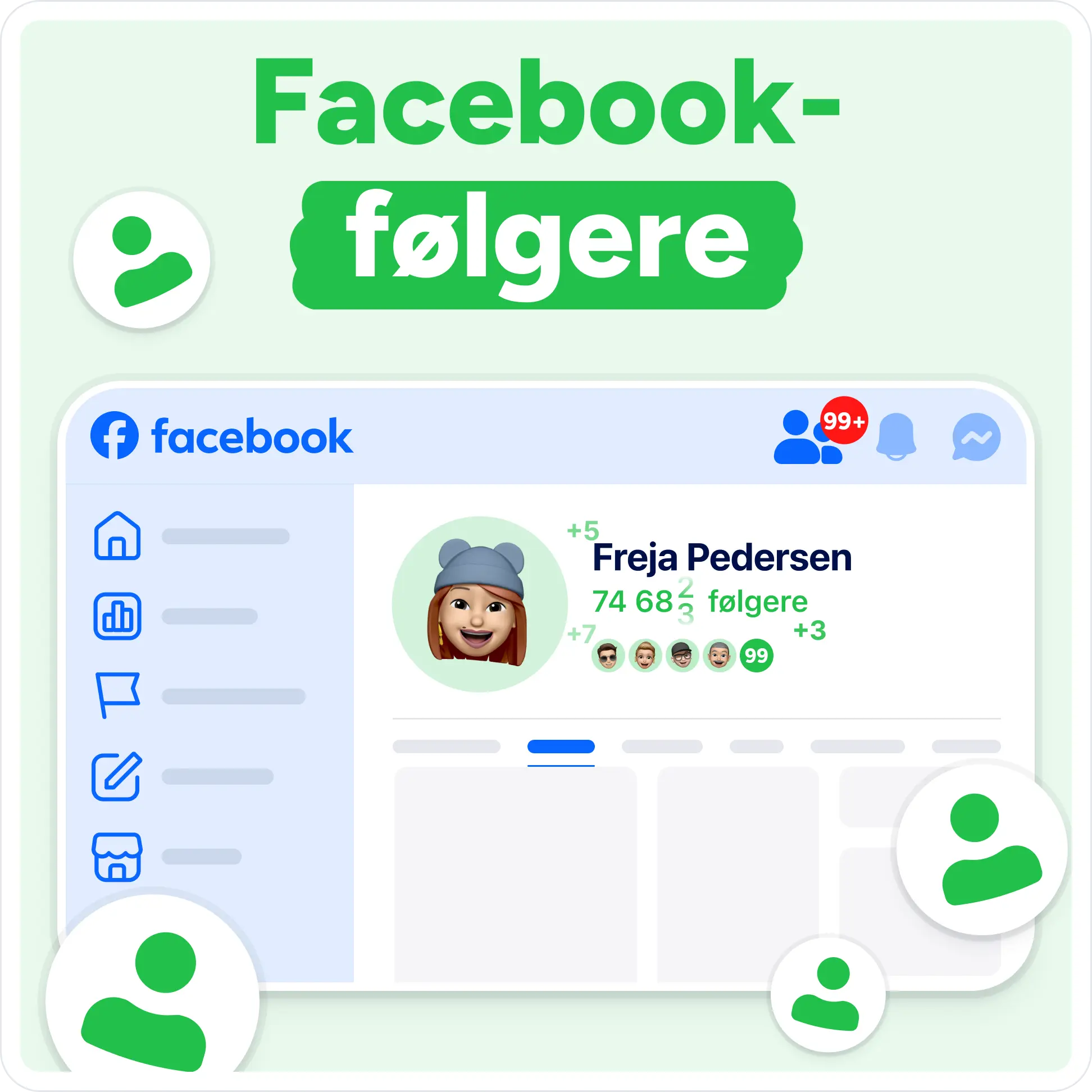 Køb Facebook Følgere Mockup
