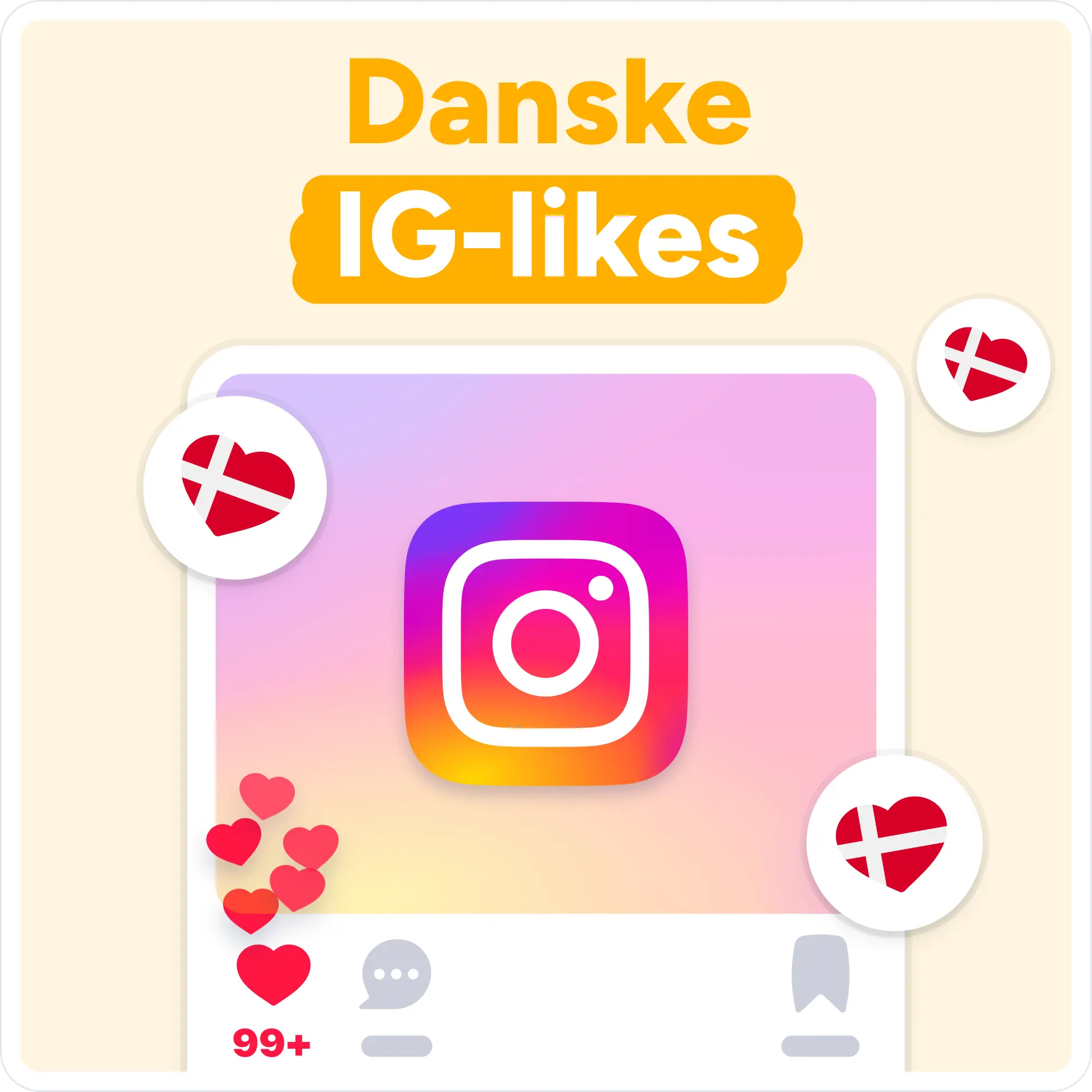 Køb europæiske Instagram Likes Mockup