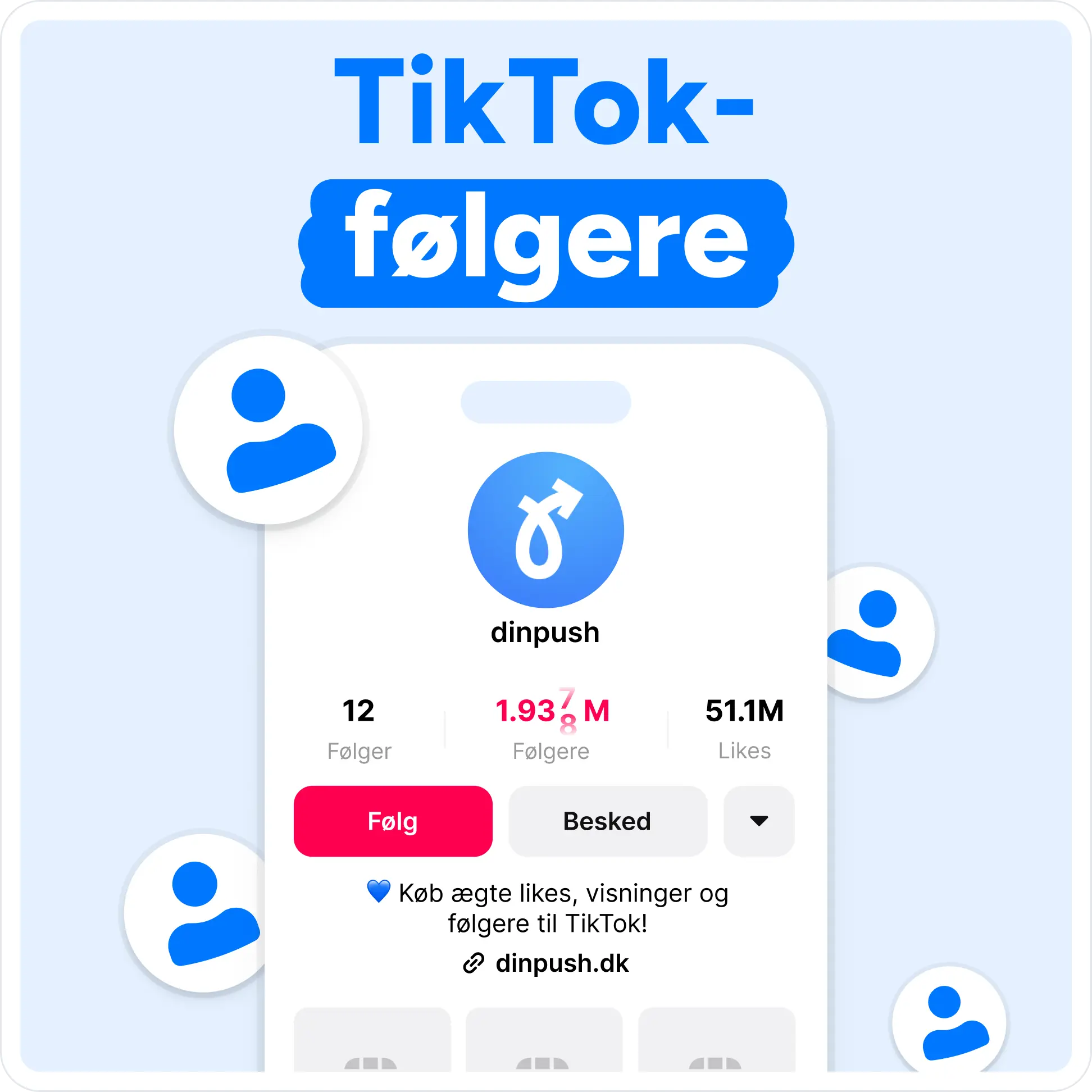 Køb TikTok Følgere Mockup