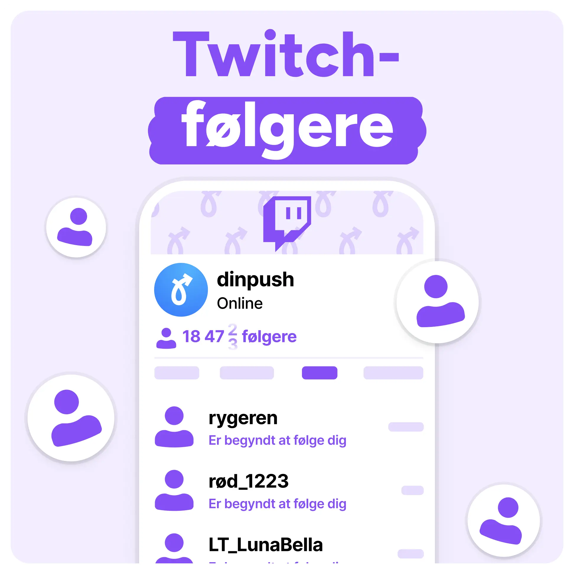 Køb Twitch Følgere Mockup