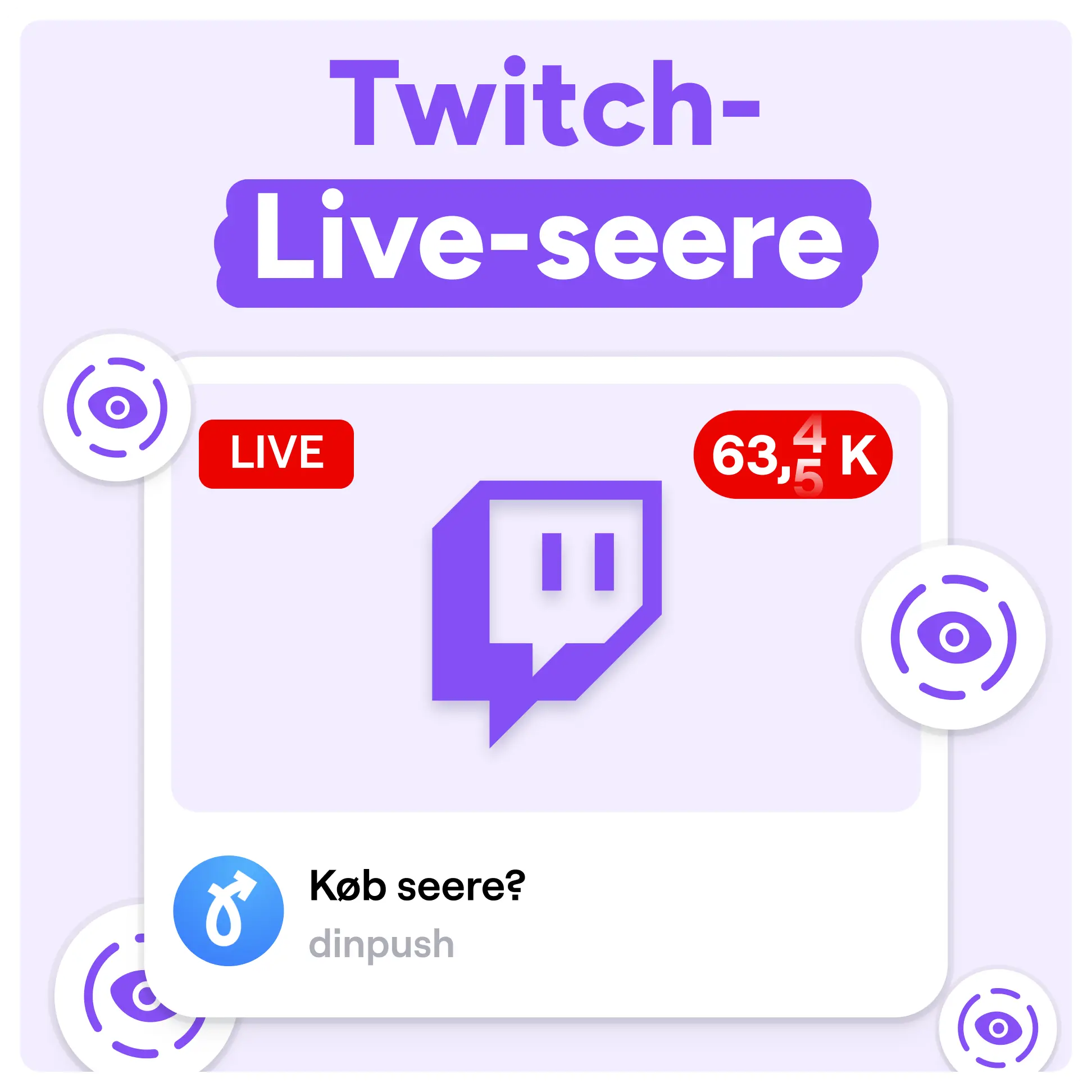 Køb Twitch Live Seere Mockup