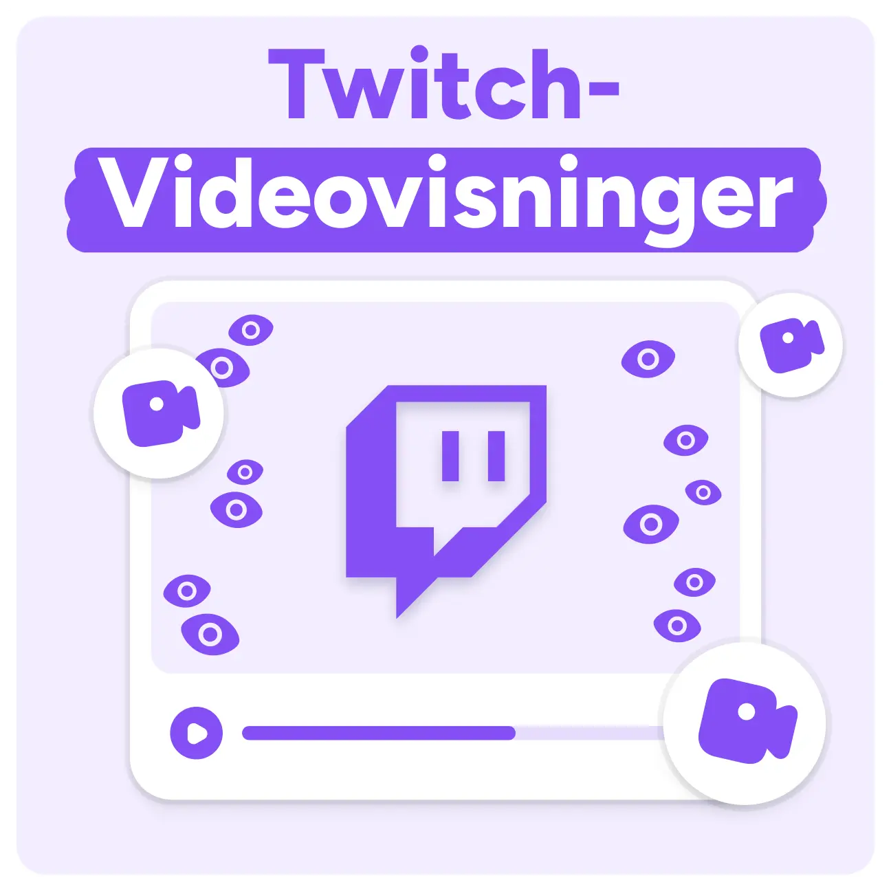Køb Twitch Videovisninger Mockup