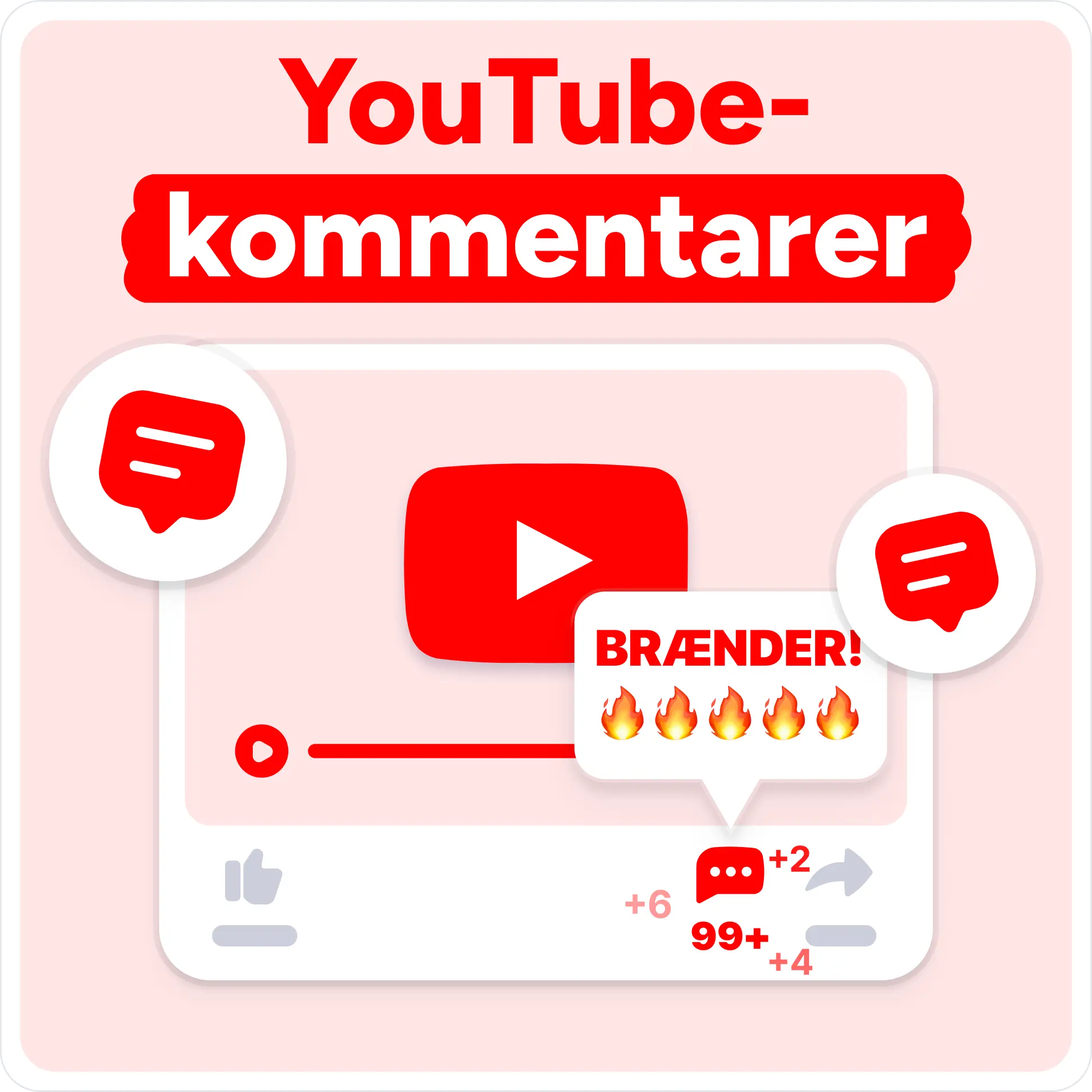 Køb YouTube Kommentarer Mockup