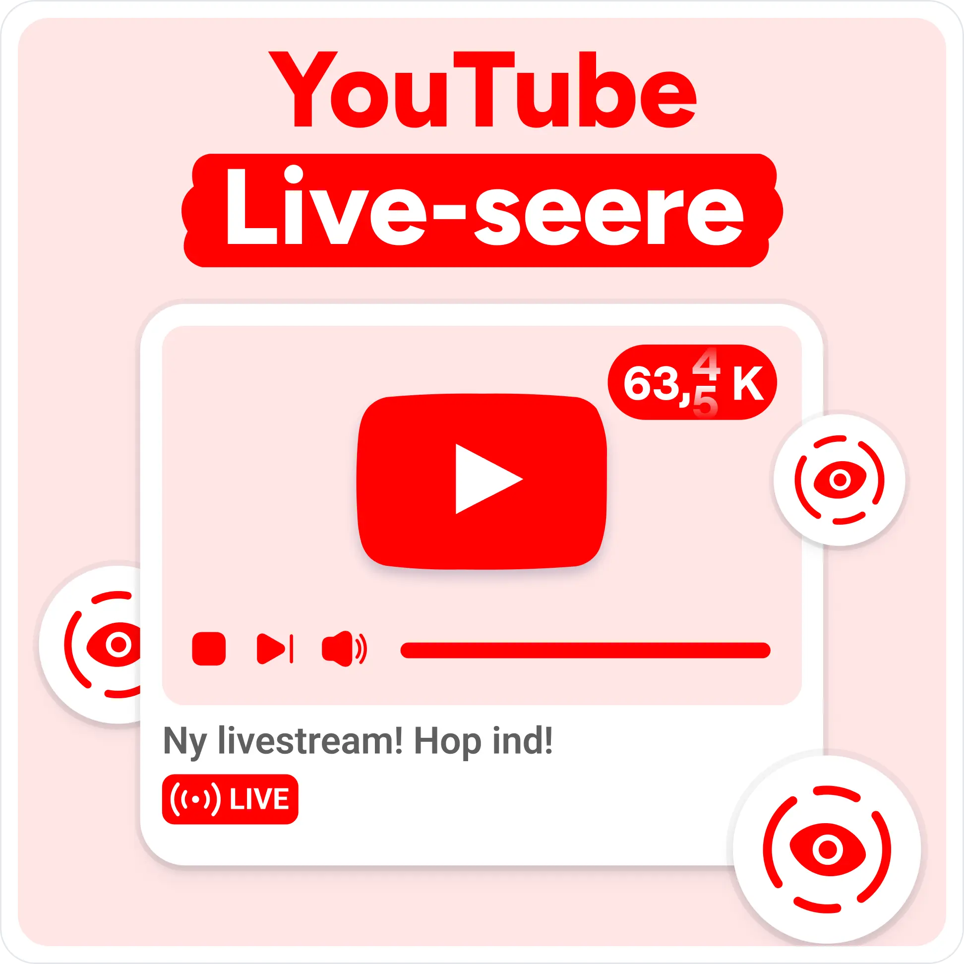 Køb YouTube Live Seere Mockup