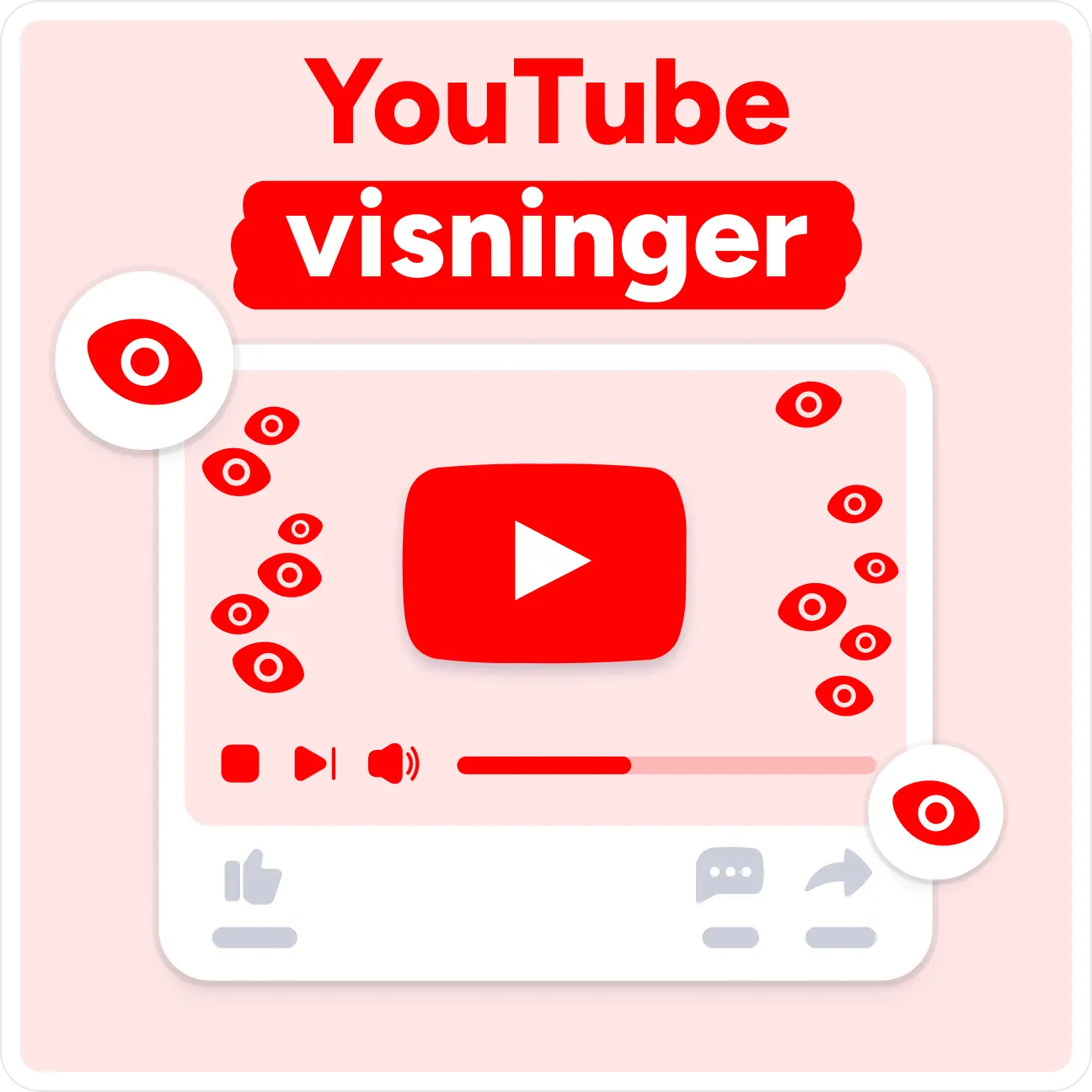 Køb YouTube Visninger Mockup